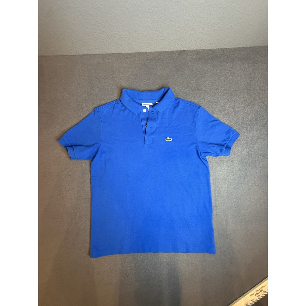 Lacoste Polo Youth 16 Kids Blue 100% Cotton Short Sleeve Classic